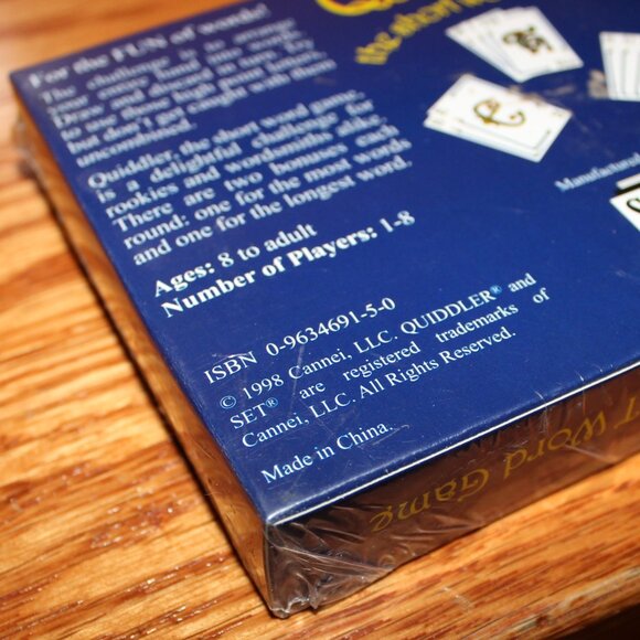 3/$55❤️new QUIDDLER The Short Word Game 1998 Cannei Set Enterprises card game - Picture 3 of 4